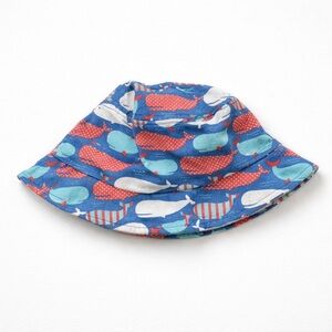 Sunpoint blue whale print bucket Sun hat for toddlers